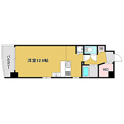 Zeus靱公園プレミアム ワンルームの間取図画像