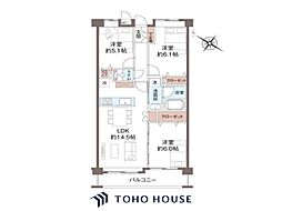 ベルメゾン幕張本郷 3LDKの間取図画像