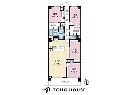 新松戸西パークハウスD棟　11階 4LDKの間取り