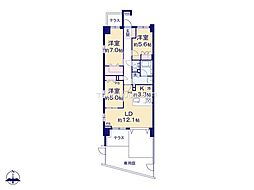 ヴェレーナ流山セントラルパーク 3LDKの間取図画像