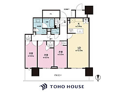 幕張ベイパークライズゲートタワー 3LDKの間取図画像