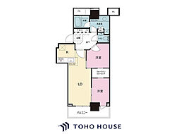ベイクレストタワー 2LDKの間取図画像