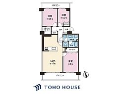 コープ野村南流山壱番街2号棟 3LDKの間取図画像