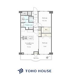 東カングランドマンション第2松戸 2LDKの間取図画像