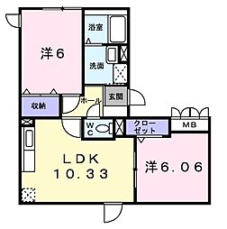 間取図画像 2LDK