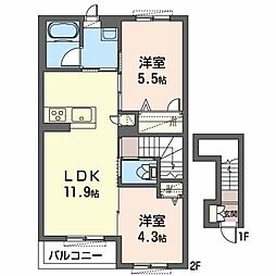 カーサグラス オエステ 2階