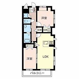 エソール 3階2LDKの間取り