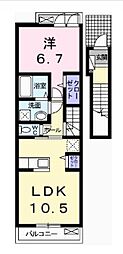 ノール・シャン 1LDKの間取図画像