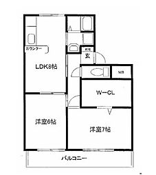 間取図画像 2LDK
