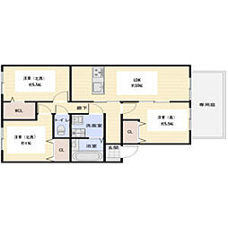 グランモア堂本 3LDKの間取図画像