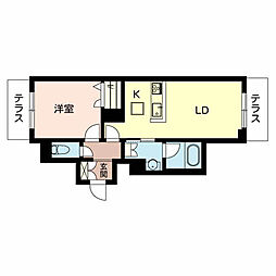 メゾン・ソラーレ 1LDKの間取図画像