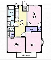 タウンリバティー 3DKの間取図画像