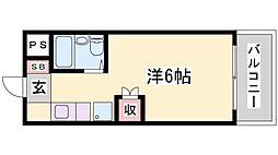 クリアキューブ姫路 ワンルームの間取図画像