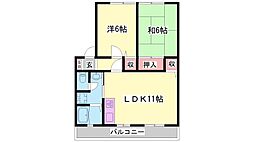 さつき荘 2LDKの間取図画像