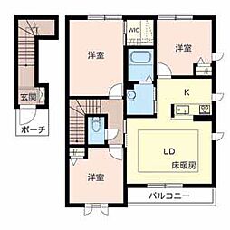 シャーメゾン福田C 3LDKの間取図画像