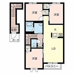 ファミール桜A 3LDKの間取図画像