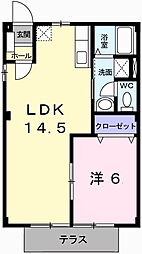 ブルーマウンテン 1LDKの間取図画像