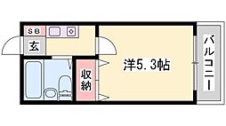 グリーンハイツ南駅前 1Kの間取図画像