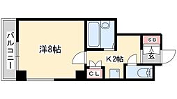 ルックレジデンス姫路3 1Kの間取図画像