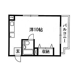 ジュネス姫路 ワンルームの間取図画像