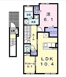 エル&シーモカ1 1LDKの間取図画像