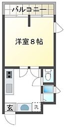 メゾン・オバタ 1DKの間取図画像