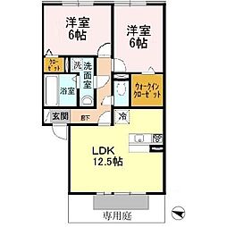 パインハイツ　Ａ棟 1階/102