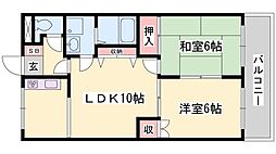 ピア・ルミナス2番館 2LDKの間取図画像