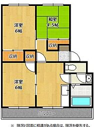 ルシェルブルーはりま 3DKの間取図画像