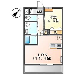 ファーストスター 1LDKの間取図画像