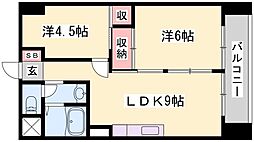 インタービレッジ西夢前台 2LDKの間取図画像