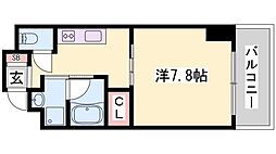 エクセル姫路 1Kの間取図画像
