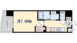 Luxe姫路 1Kの間取図画像