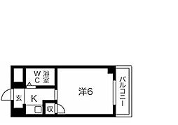 アクシス東加古川 1Kの間取図画像