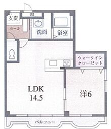 アートハイツ南今宿 1LDKの間取図画像