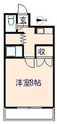 ガーデン西庄の里 1Kの間取図画像