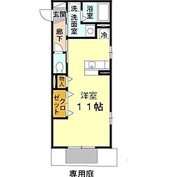 石がけ五番館 ワンルームの間取図画像