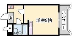 メゾンYS ワンルームの間取図画像