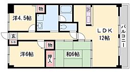 高岡中村コーポ・パート2 3LDKの間取図画像