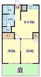 フラッツ東今宿E棟 2DKの間取図画像