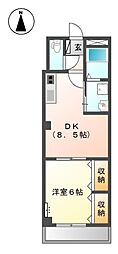 ミレム 1DKの間取図画像