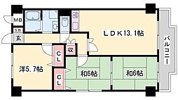 ロイヤル五軒邸 3LDKの間取図画像
