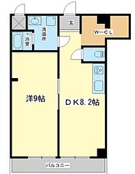 五反ビル 1DKの間取図画像