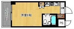 スカイコート姫路 1Kの間取図画像