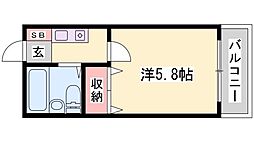 グリーンハイツ南駅前 1Kの間取図画像