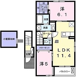 フェリア福新B 2階