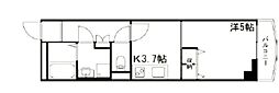 リゾティ城南 1DKの間取図画像