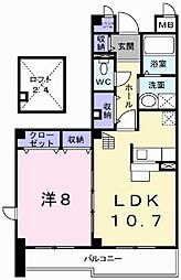 パークサイド明神 1LDKの間取図画像