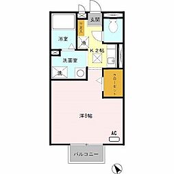 グランドソレイユ ワンルームの間取図画像