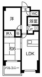 シャトー三和青山 2LDKの間取図画像